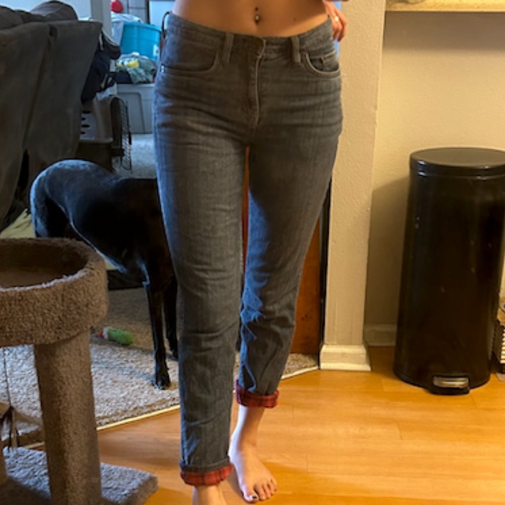 Eddie Bauer Flannel-Lined Boyfriend Jeans